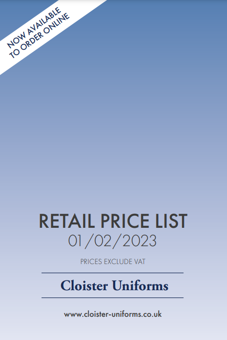 Cloister Uniforms price list 2023